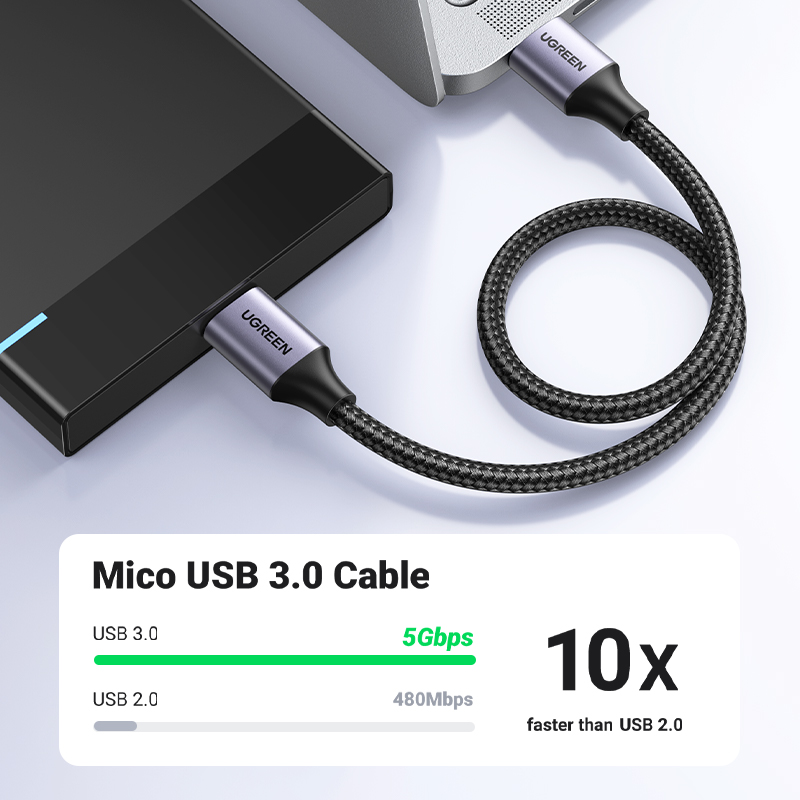 UGREEN Micro B Cable USB 3.0 3 - Samsung Ssd ulasan dan harga