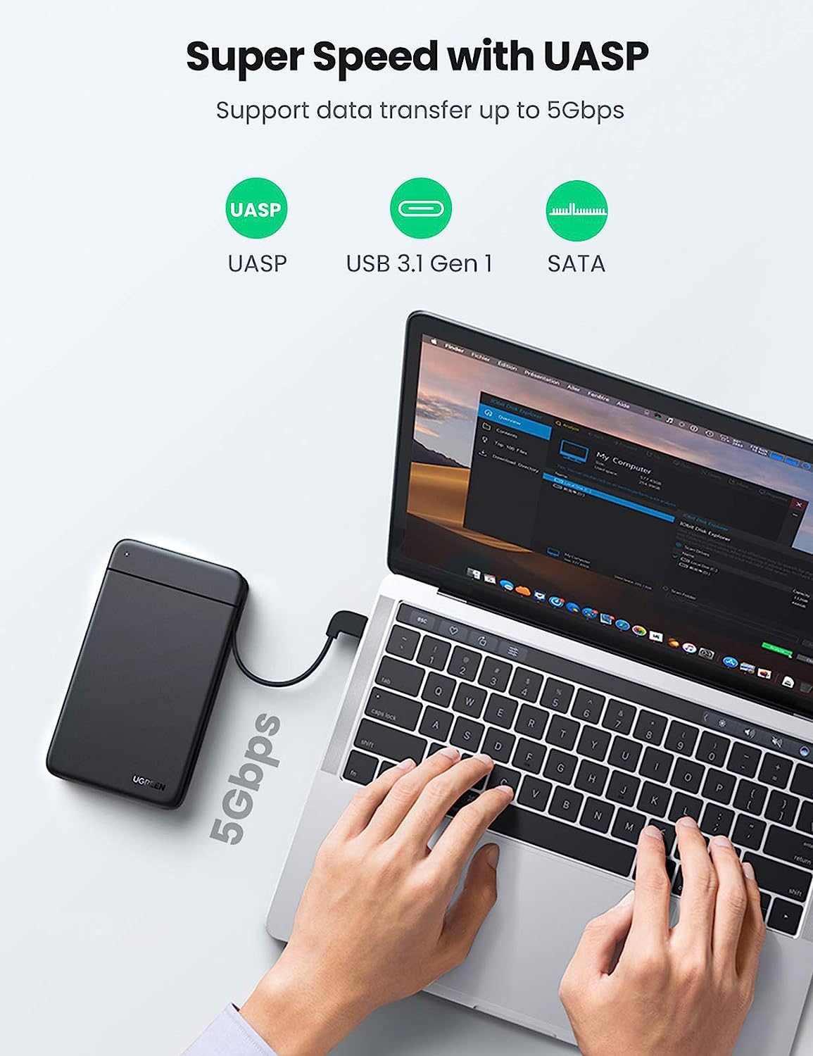 UGREEN USB C Hard Drive Enclos - External Ssd ulasan dan harga