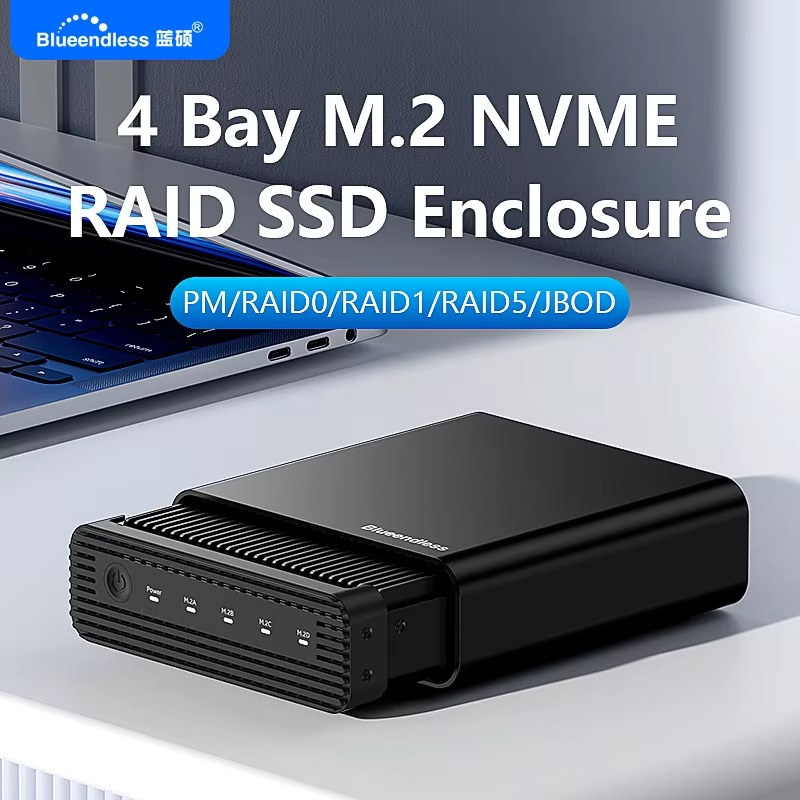 Aluminum M2 4-Bay USB4 Externa - Nvme Ssd ulasan dan harga