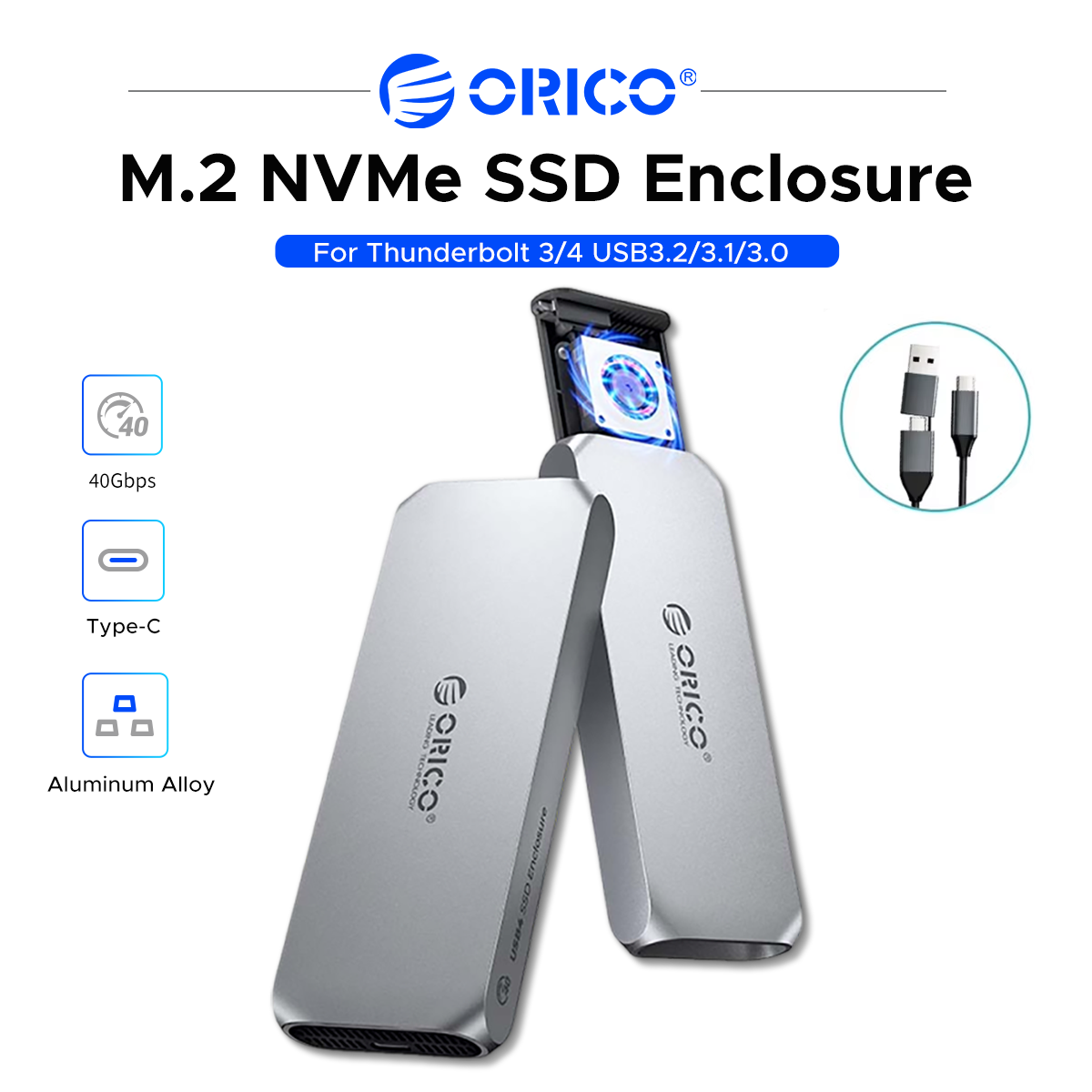ORICO USB4 M.2 NVMe SSD Enclos - Usb4 40Gbps External Ssd 8Tb ulasan dan harga