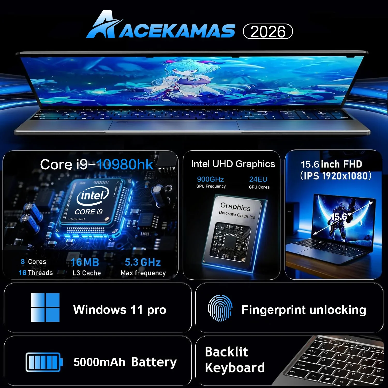 15.6inch Potrable Laptop Intel - Ssd 2Tb ulasan dan harga