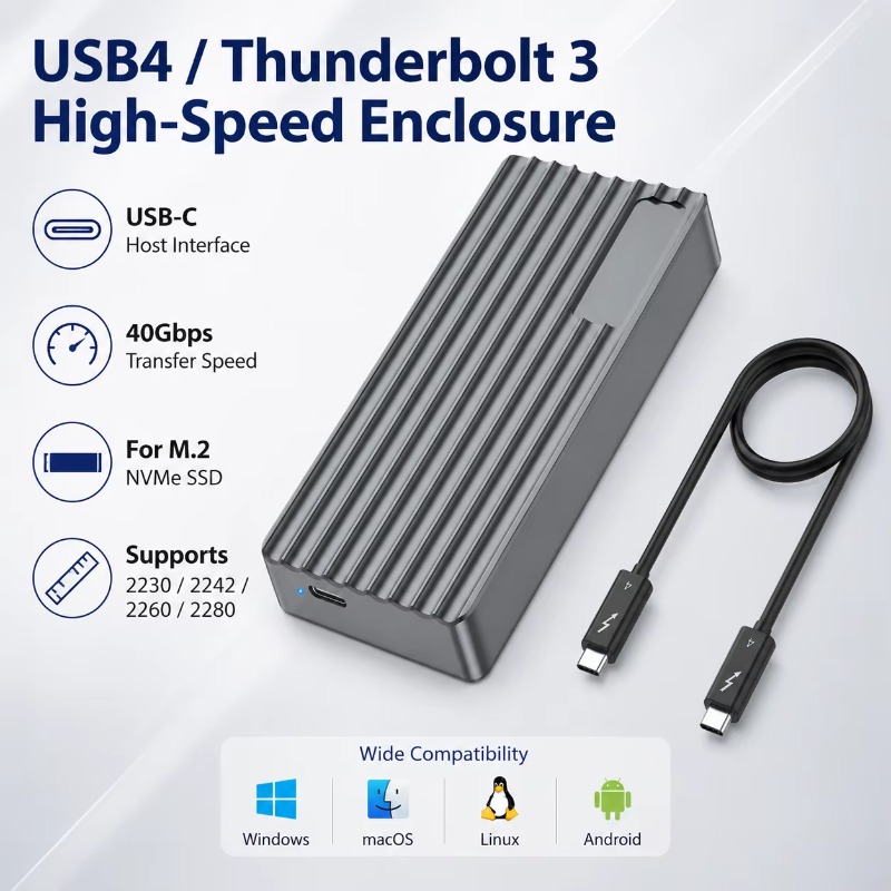 TBT3/USB4 M.2 NVMe SSD Enclosu - Nvme Ssd ulasan dan harga